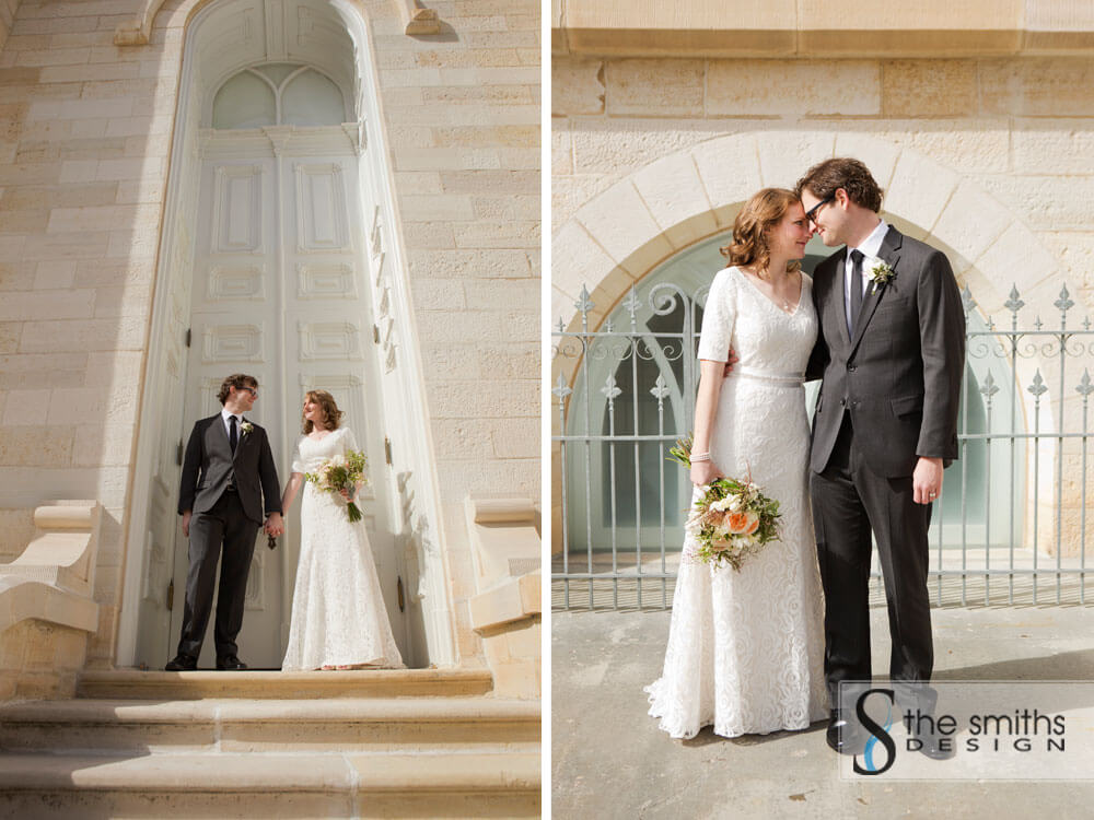 Bride and Groom Portraits at Manti Temple