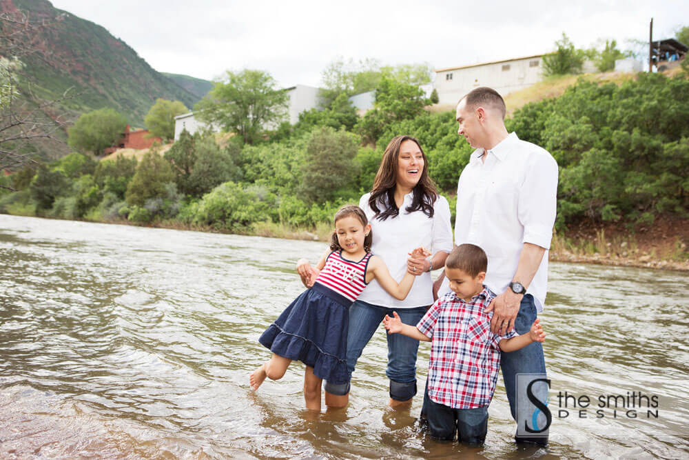 Family Photos by the Roaring Fork River