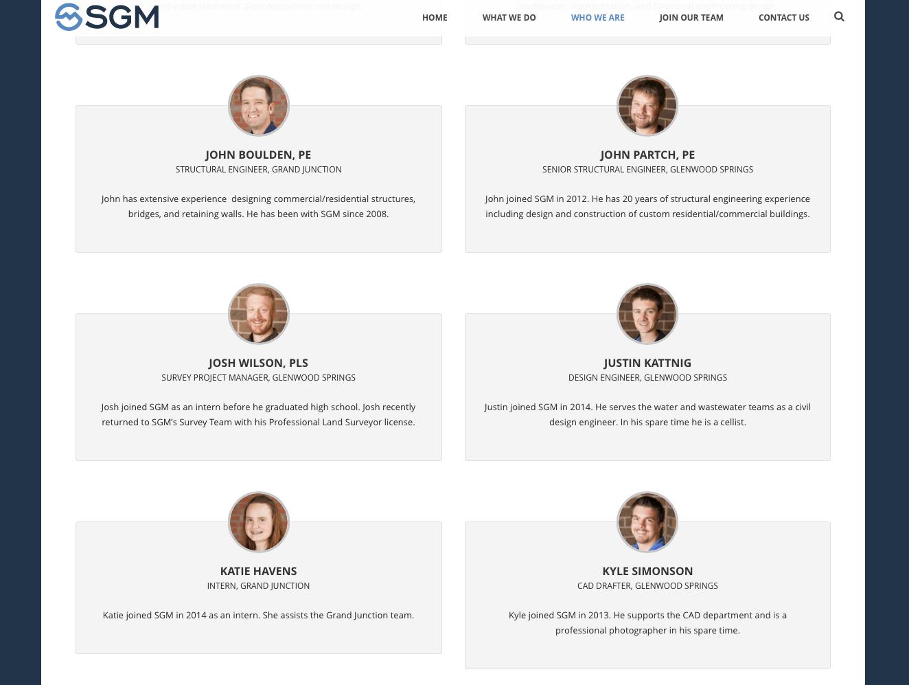 SGM Employee Head Shots and Group Photos