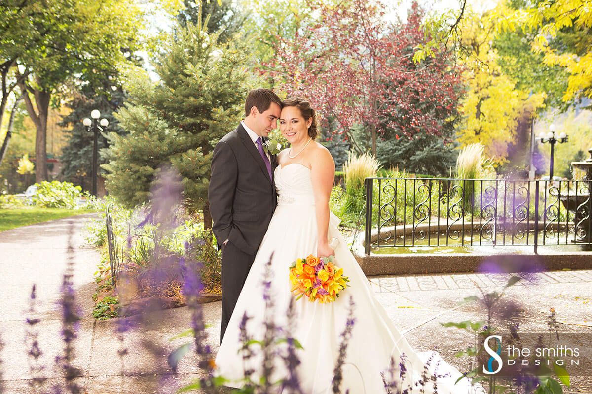 Bride and Groom Portraits at Hotel Colorado