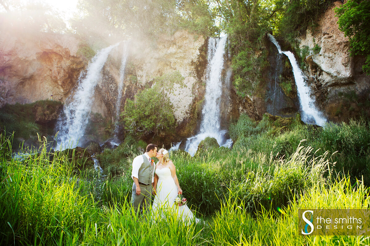 Bride and Groom Portraits at Rifle Falls