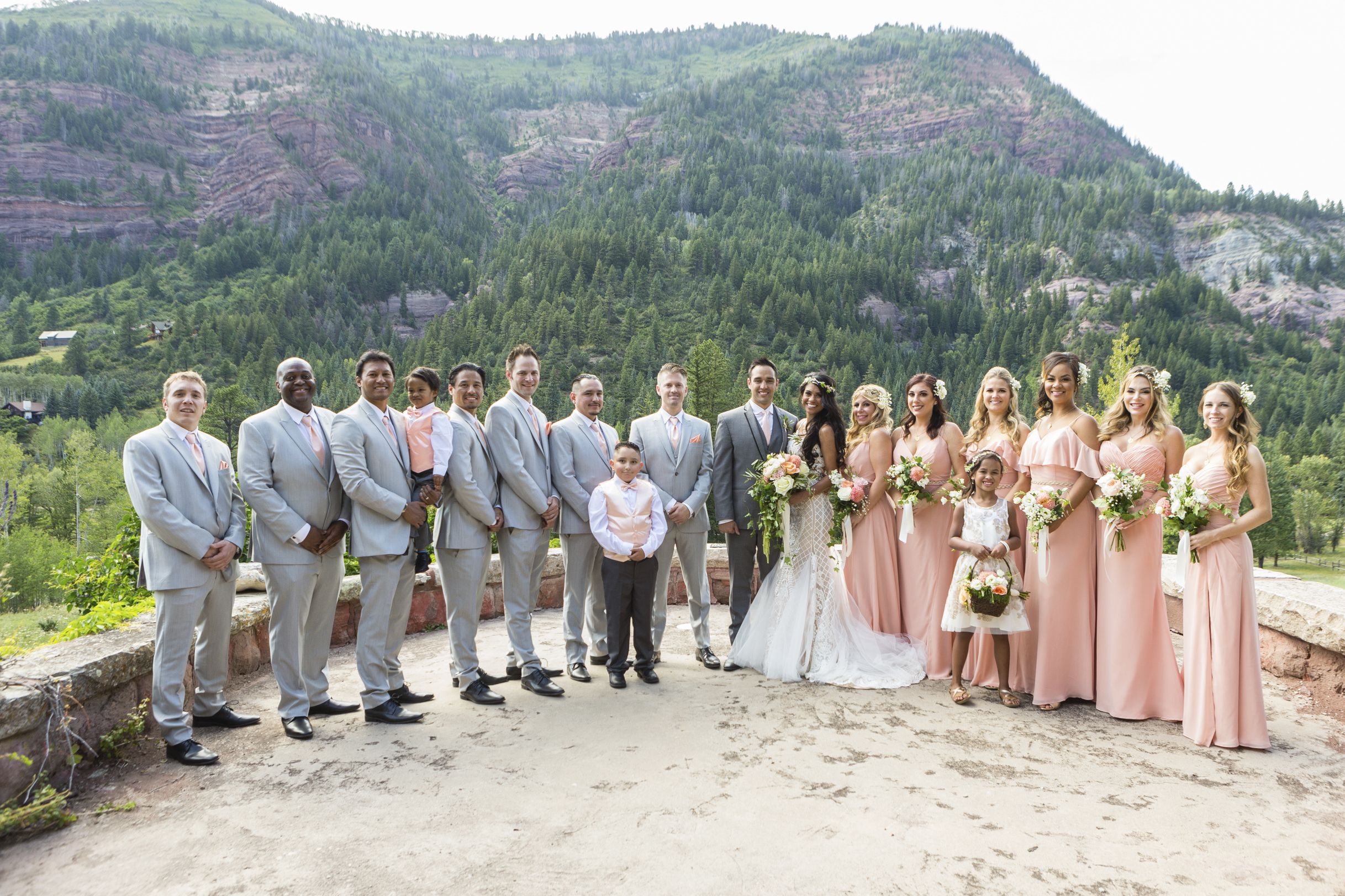 Wedding Party Photo at Redstone Castle | Windfirm Photography