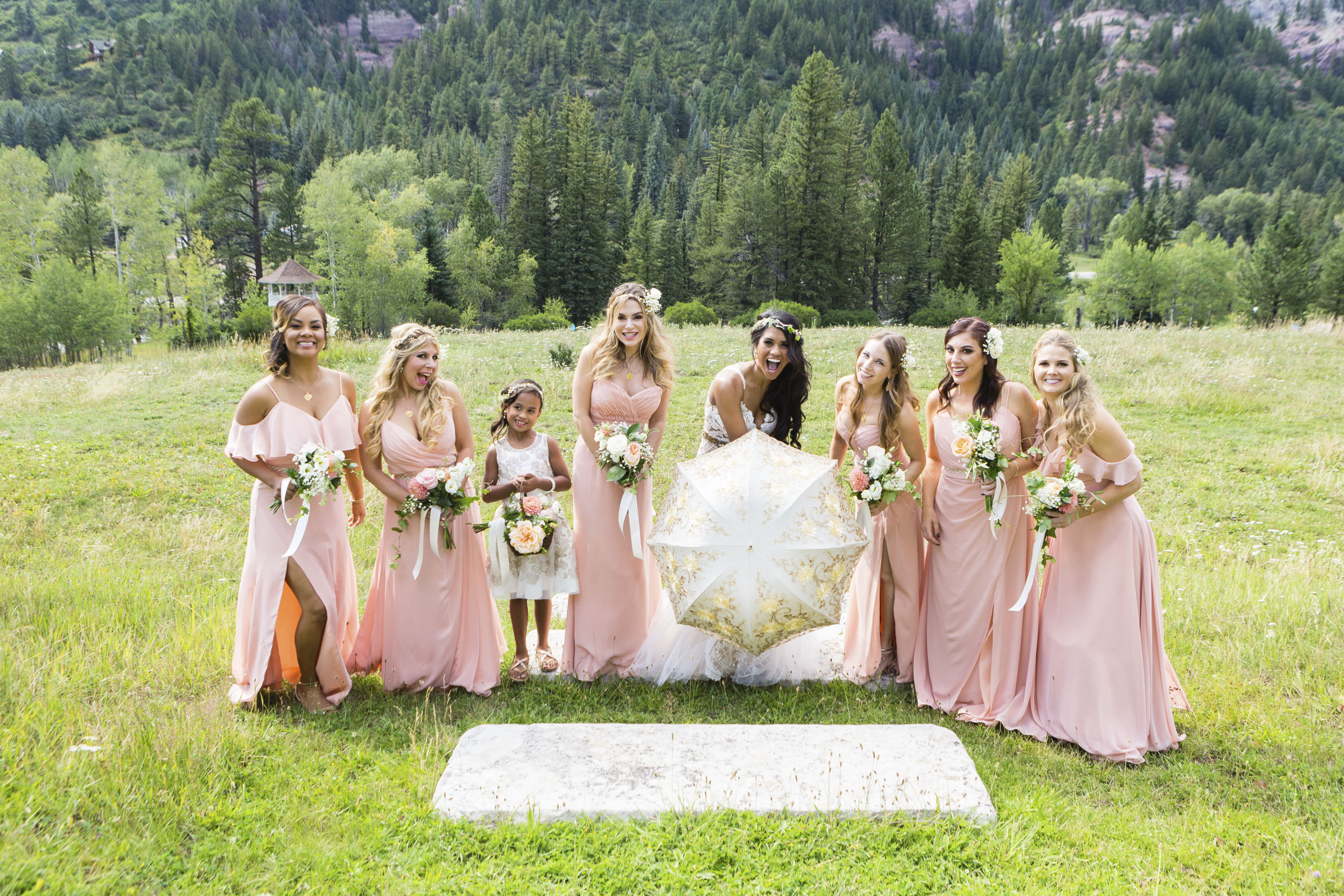 Bridal Party Portraits at the Redstone Castle | Windfirm Photography