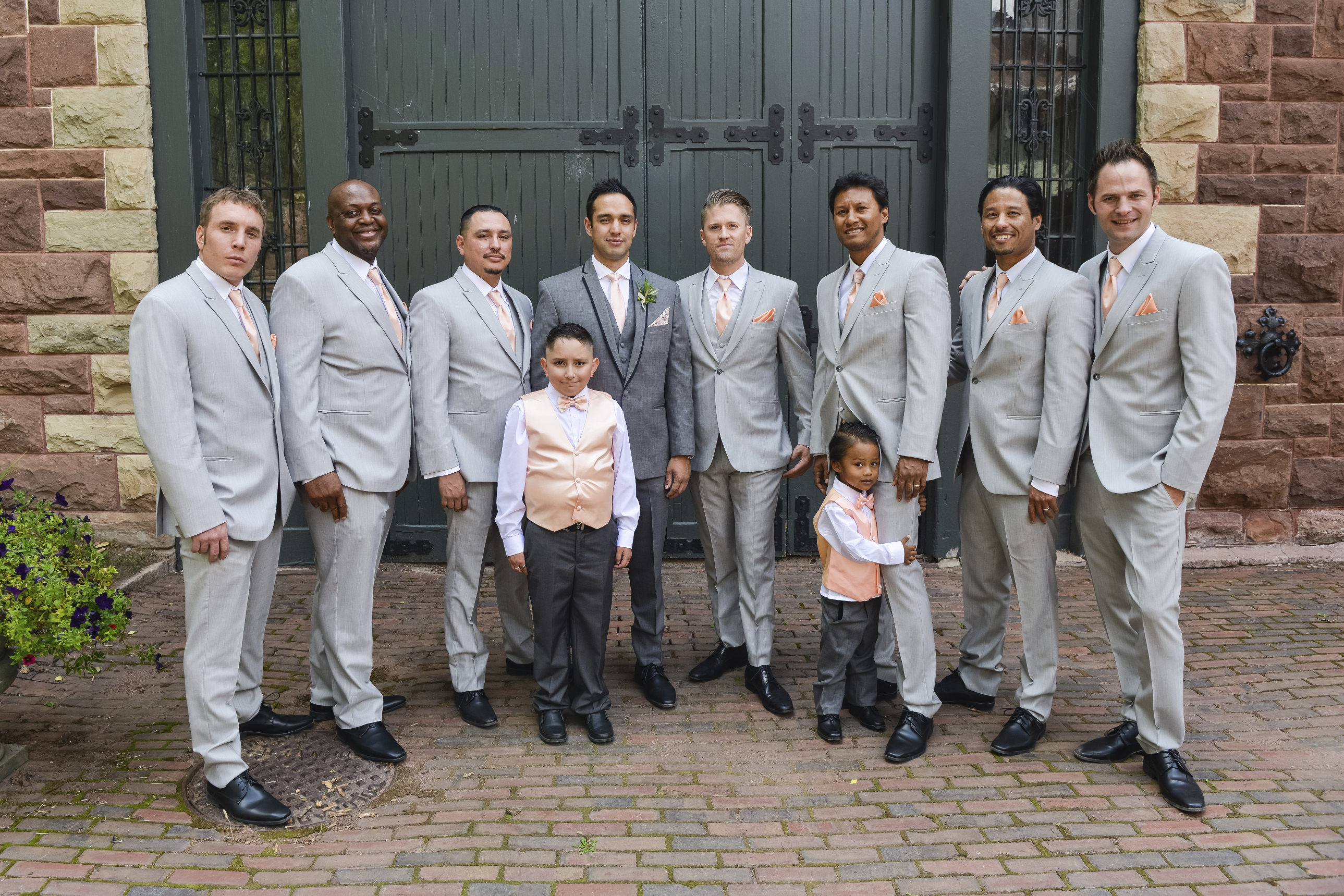 Groomsmen Portrait at Redstone Castle | Windfirm Photography