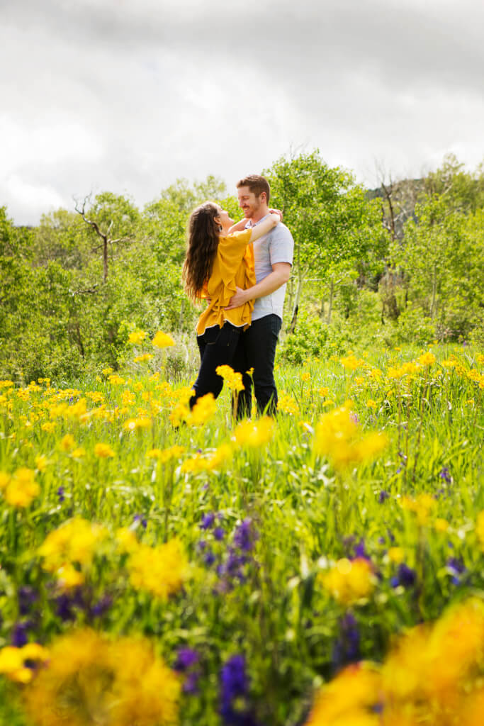 Colorado Wildflower Engagements in Carbondale