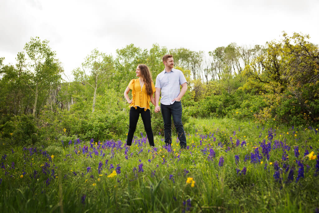 Engagement Sessions in the Wildflowers