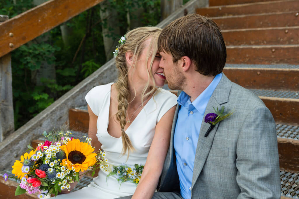 Bride and Groom Portraits at Sunlight Mountain Resort