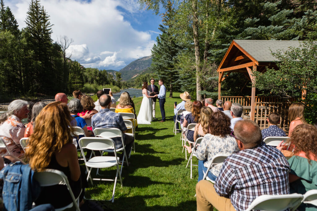 Outside Wedding Ceremony in Redstone Colorado