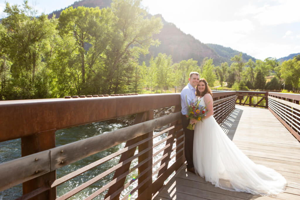 River Bride and Groom Portraits