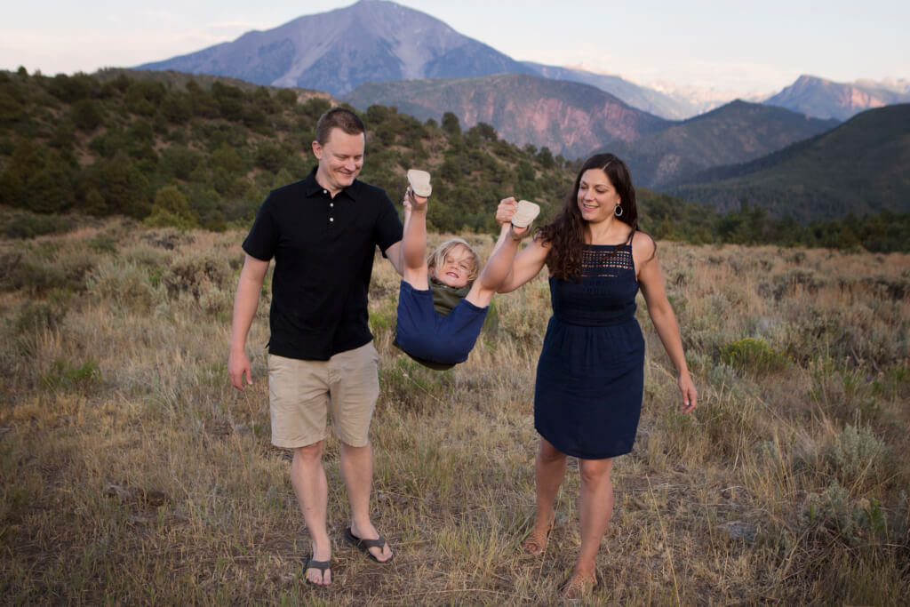 Family Photos outside in the Mountain of Colorado
