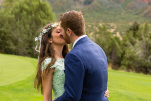Bride and Groom Portraits in Glenwood Springs