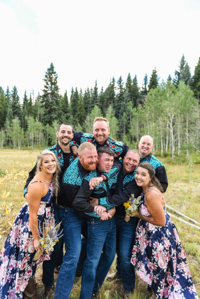 Fun Colorado Wedding Party Photos 