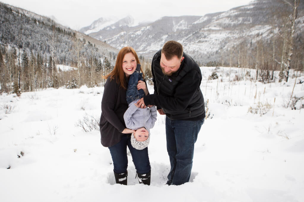 Fun snowy portraits in Carbondale CO