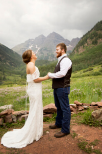 Bride and Groom Maroon Bells