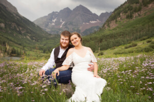 Bride and Groom Portraits Maroon Bells
