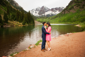 Engagement Photo at Maroon Bells | Windfirm Photography